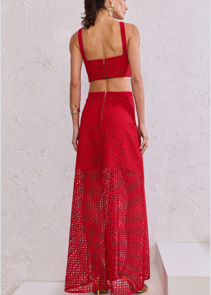 Vestido malla cutout