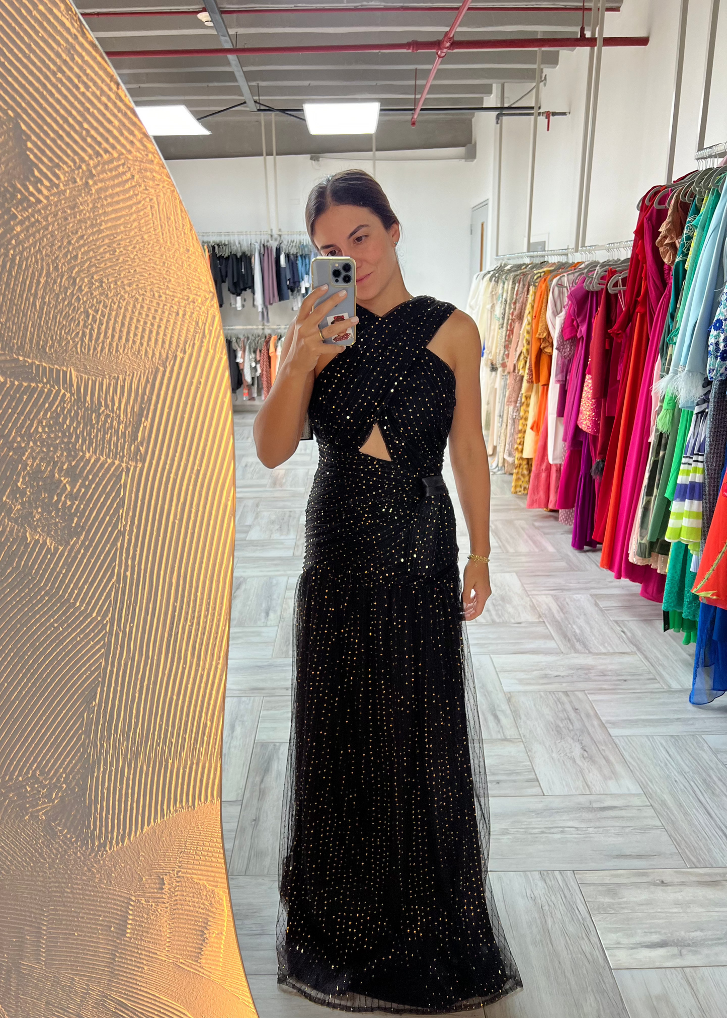 Vestido largo tulle lentejuelas success