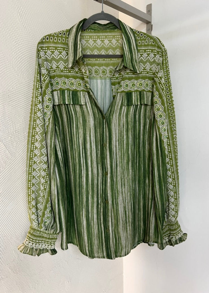 Camisa estampada bordada