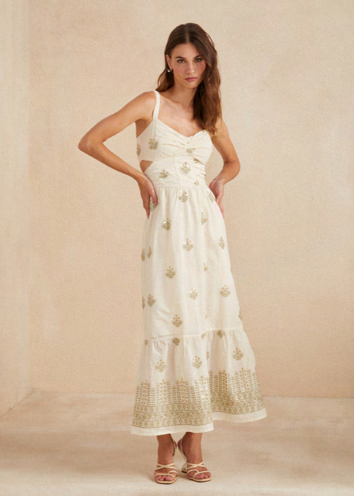 Vestido cotton bordado