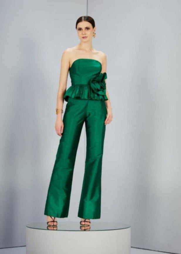 Conjunto top flor 3D