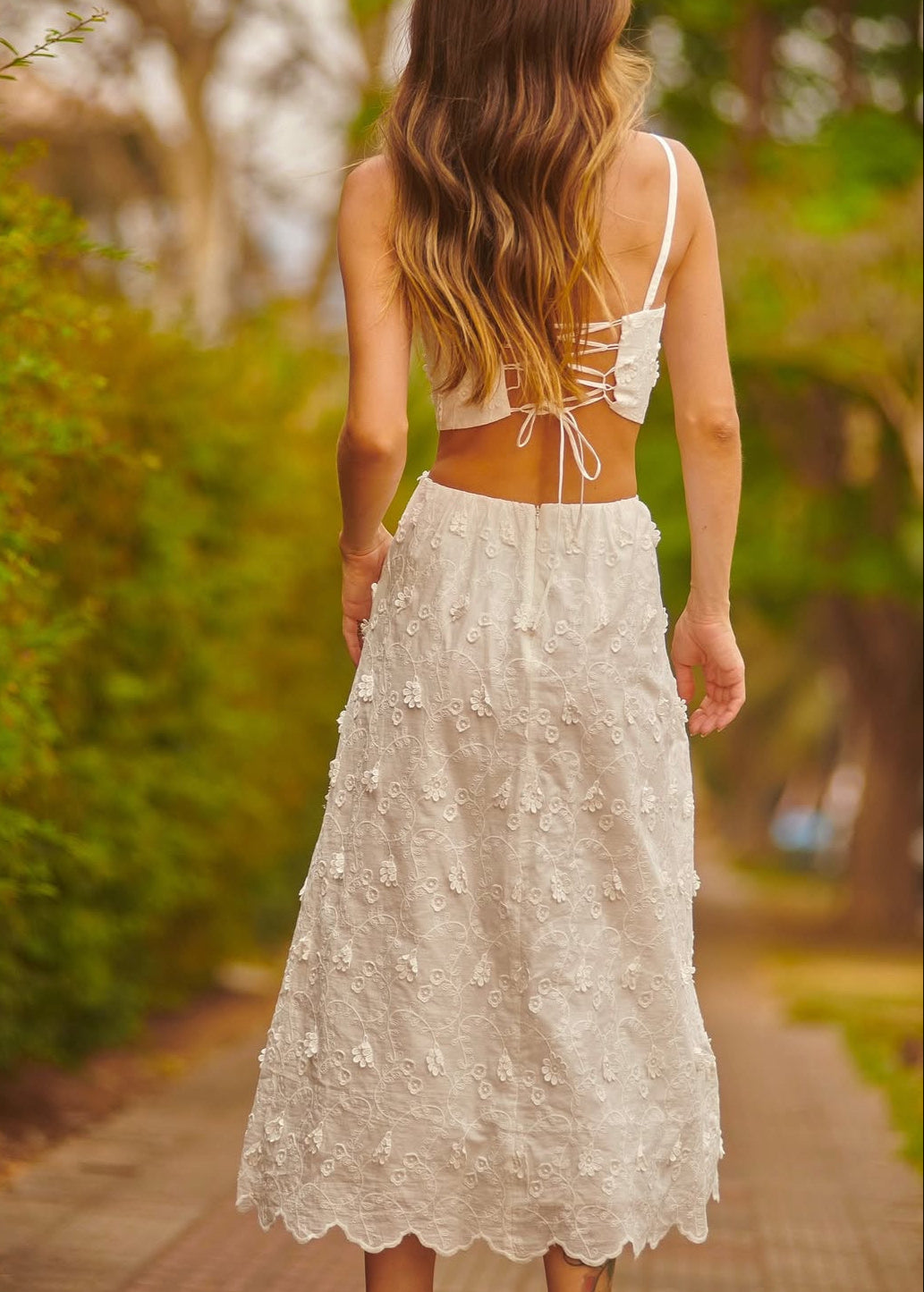 Vestido cutout flores