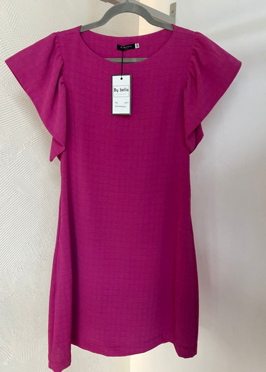 Vestido corto volantes