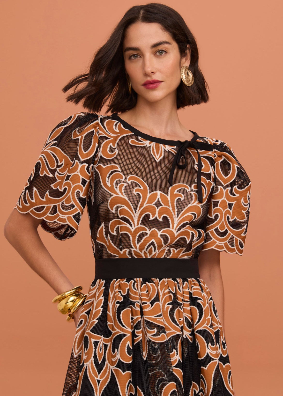 Conjunto top bombacho tulle y falda