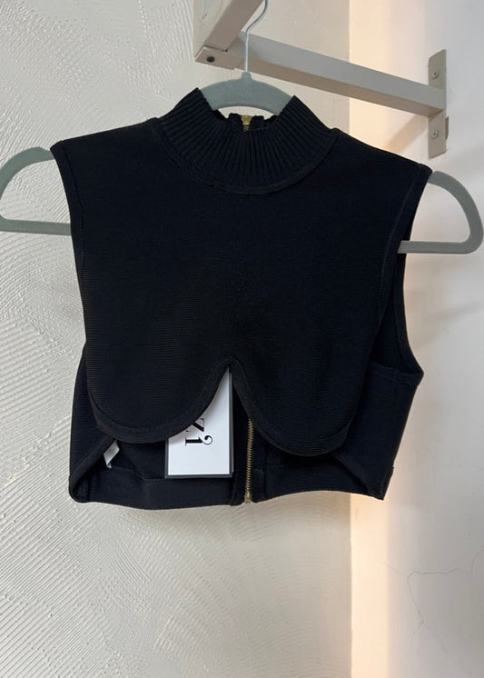 Crop top tricot con copas
