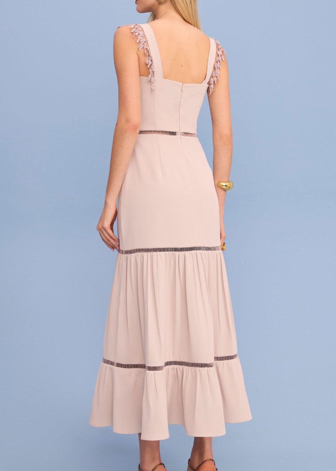 Vestido midi bordado rich