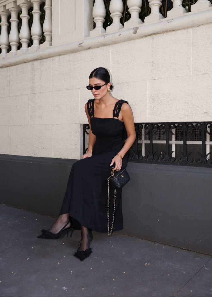 Vestido midi macrame