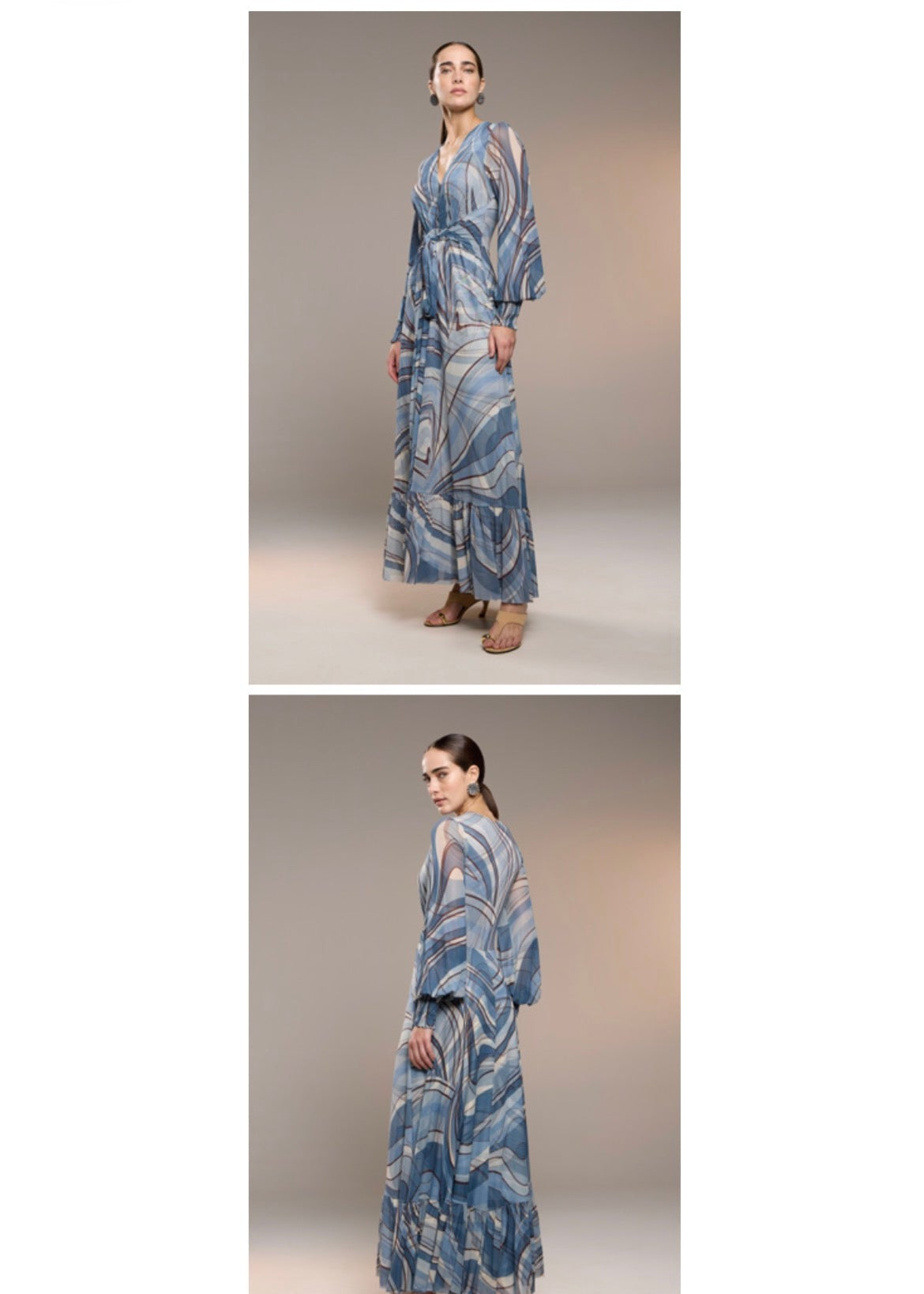 Vestido tulle midi amarrado