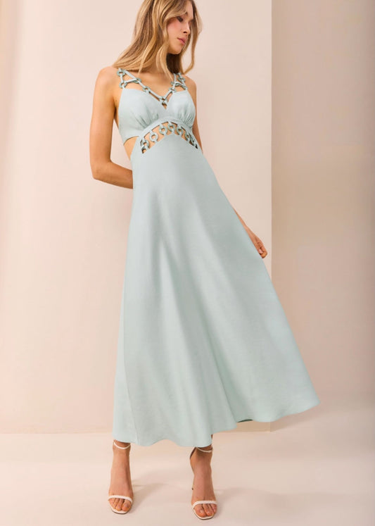 Vestido midi argollas