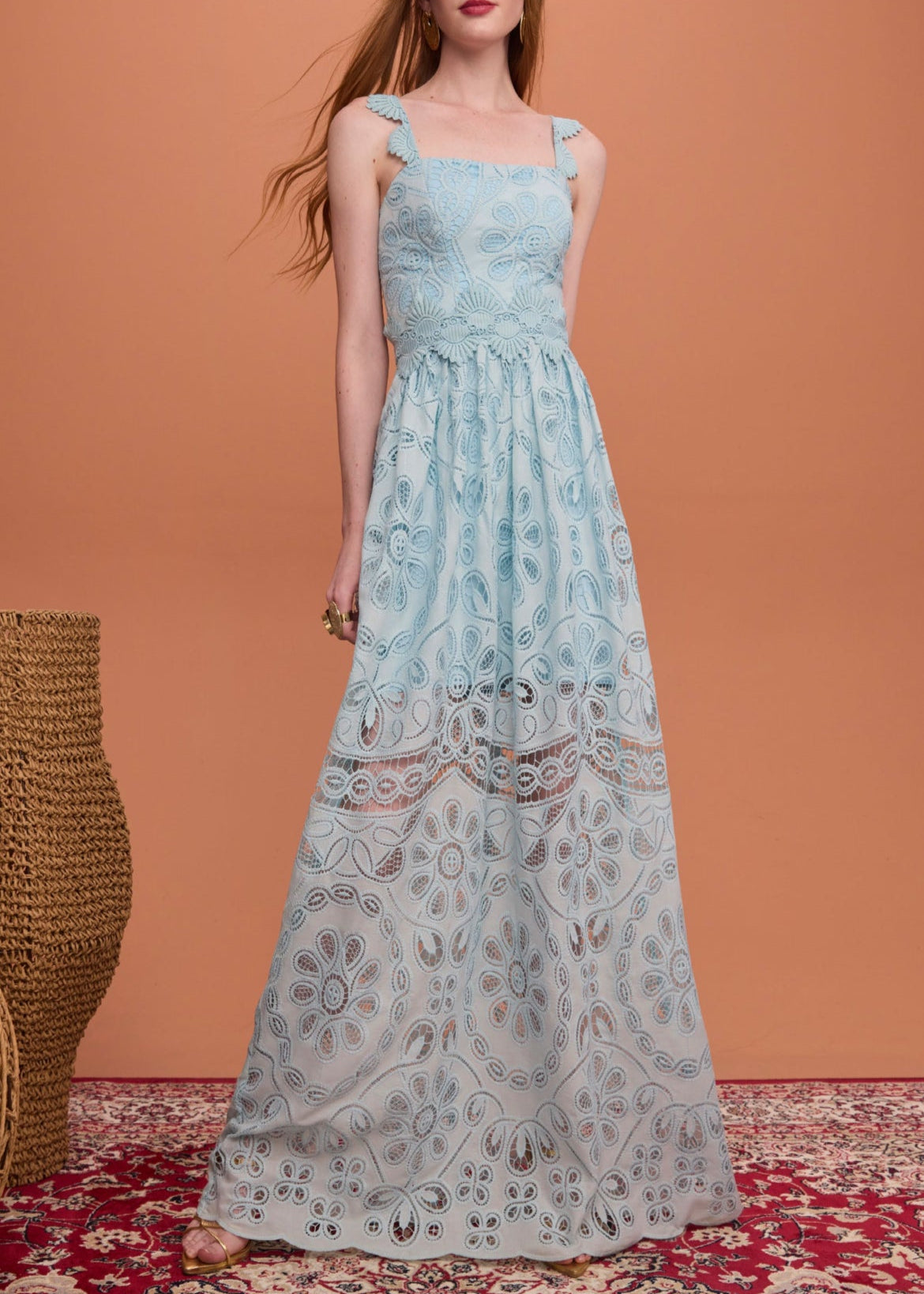 Vestido largo mandala encaje
