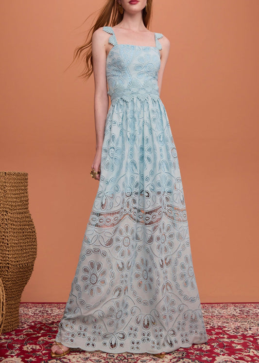 Vestido largo mandala encaje