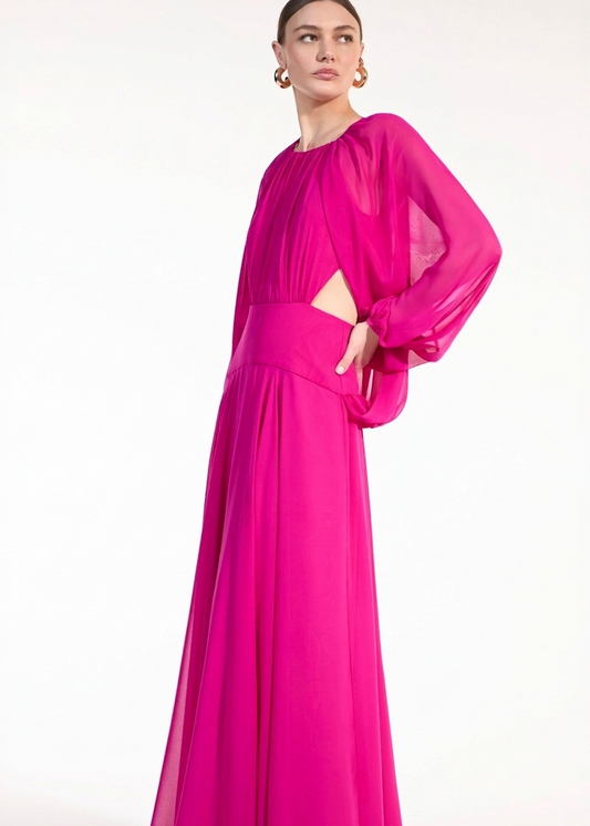 Vestido largo ana chiffon