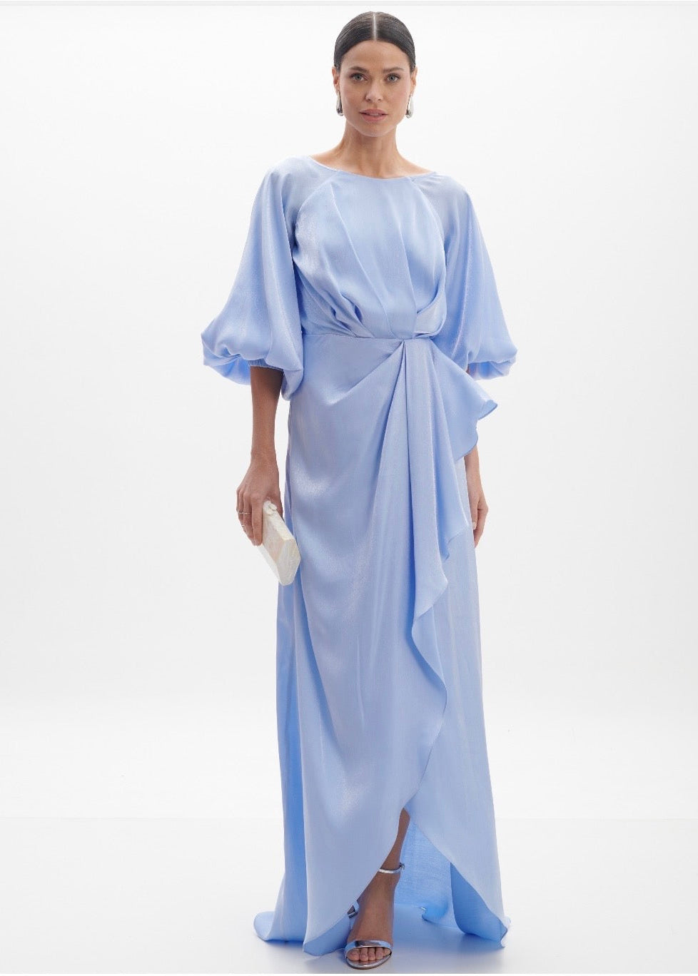 Vestido largo satinado