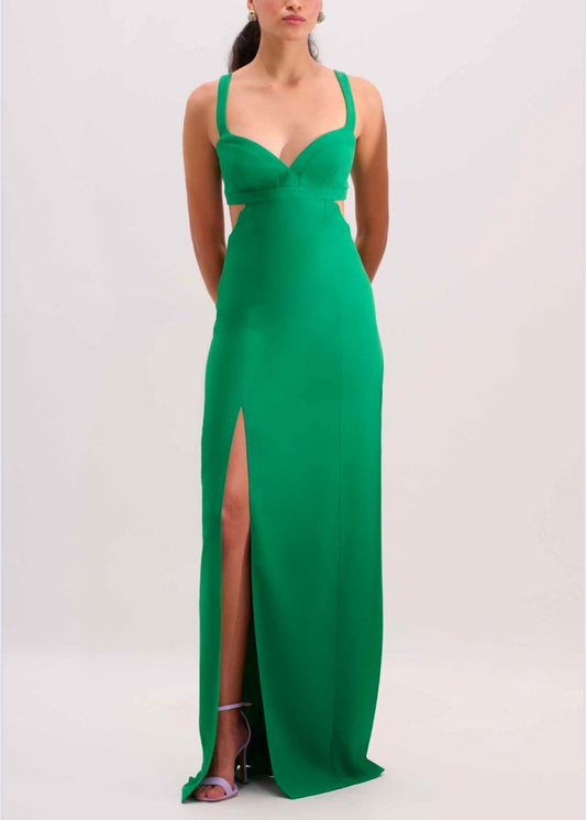 Vestido largo cutout tiritas