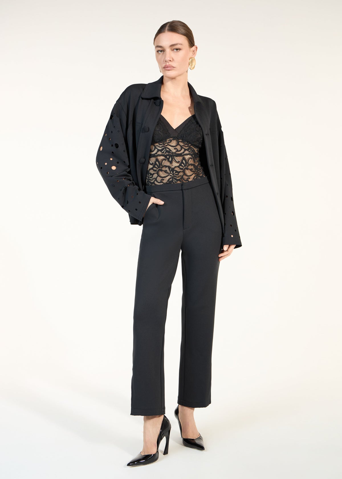 Conjunto chaqueta y pantalón neopreno laser
