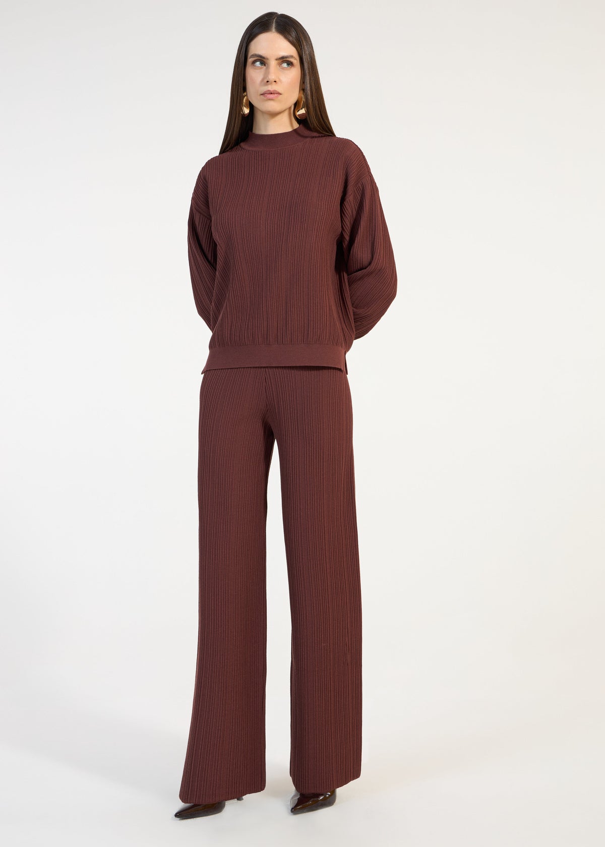 Conjunto tricot nervuras