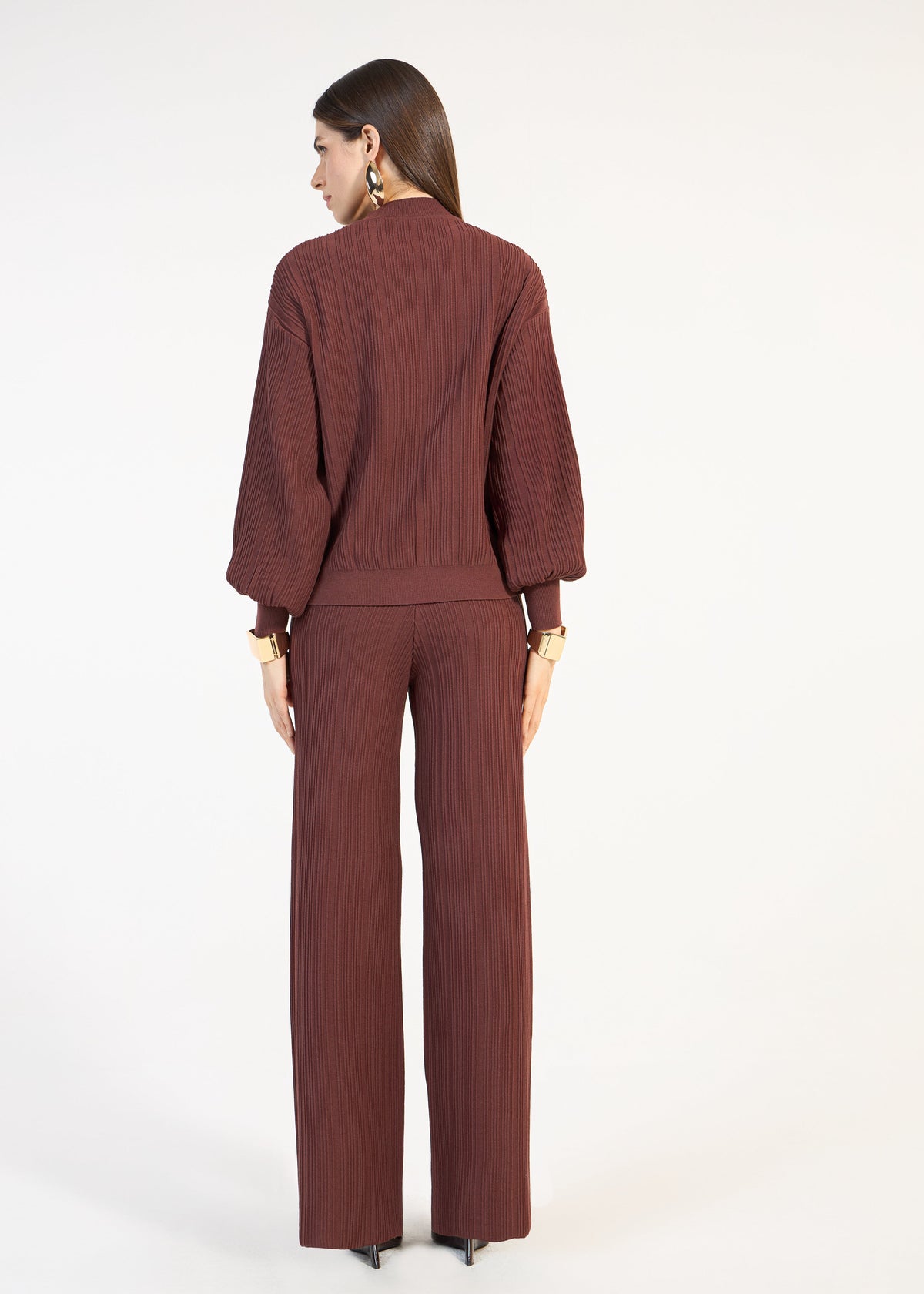 Conjunto tricot nervuras
