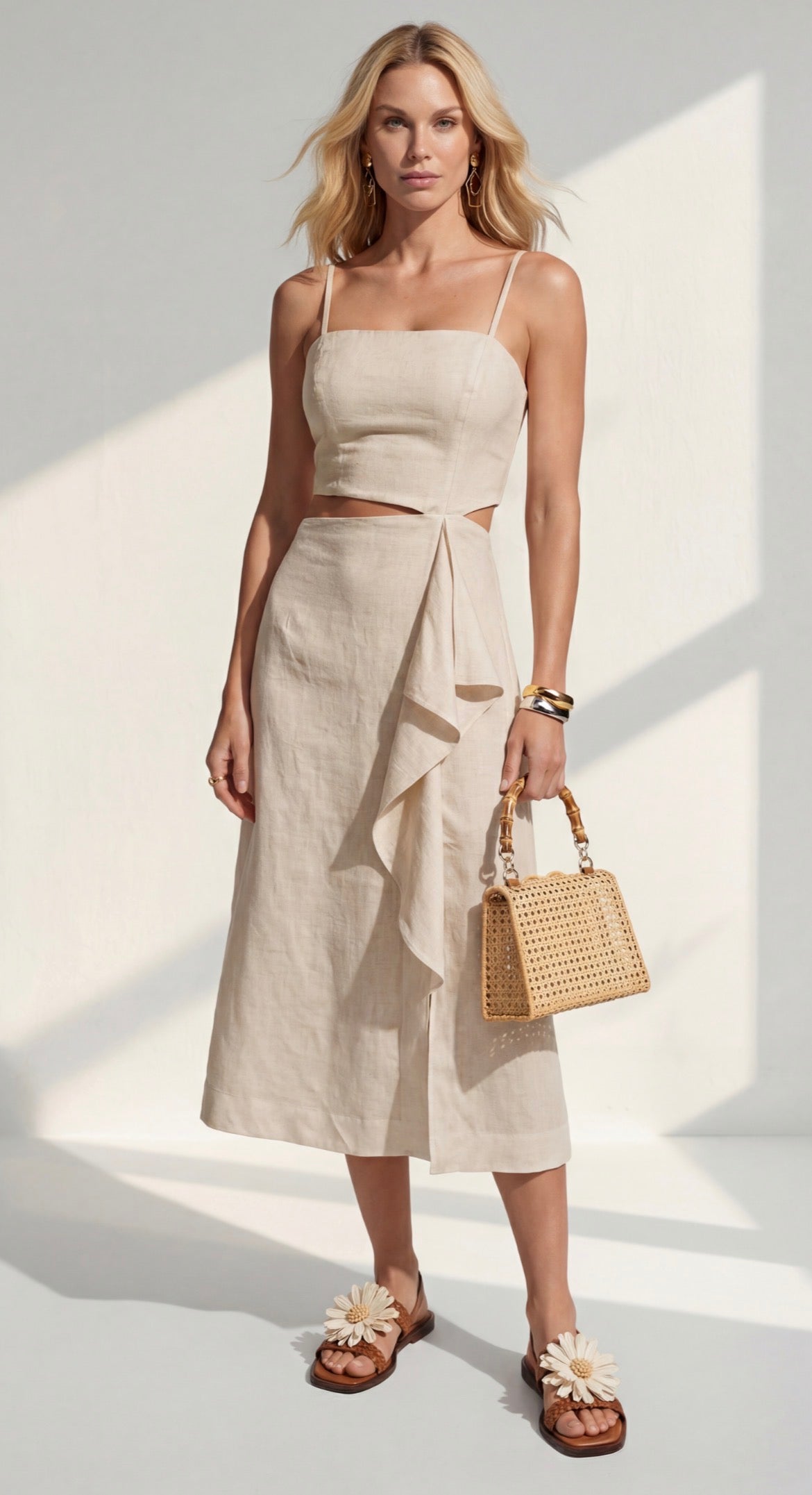 Vestido Rebecca midi lino