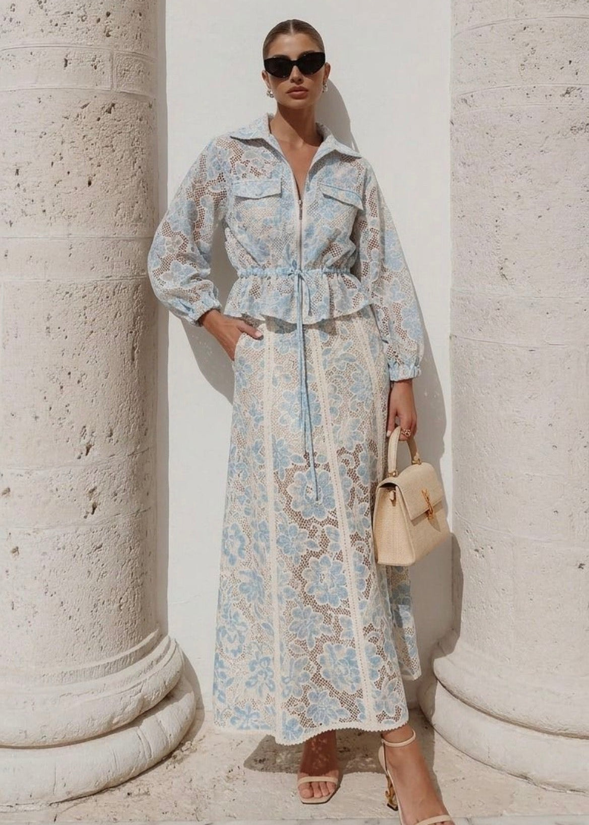 Conjunto falda y chaqueta encaje (bettina & monica)